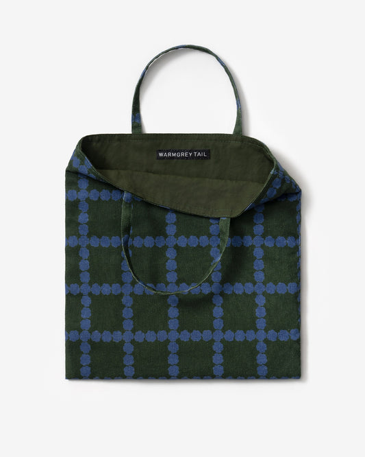BLOSSOM CHECK MINI BAG - DEEP GREEN