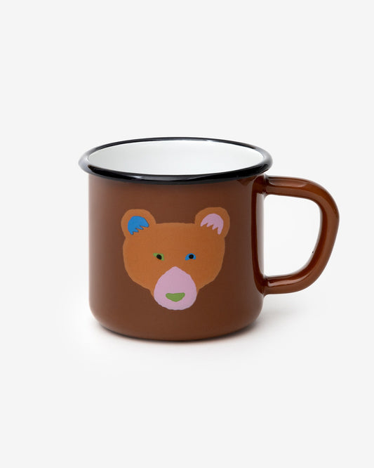 BROWN BEAR CHOCO ENAMEL MUG CUP