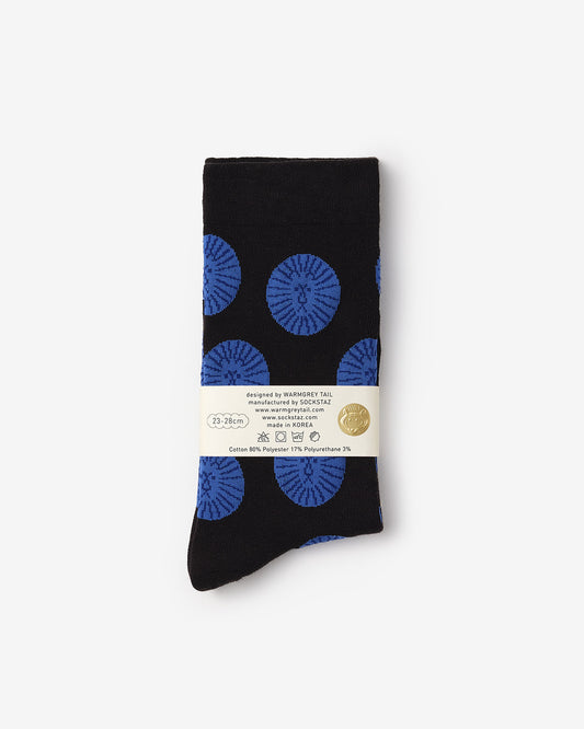 LION SOCKS - BLUE BLACK