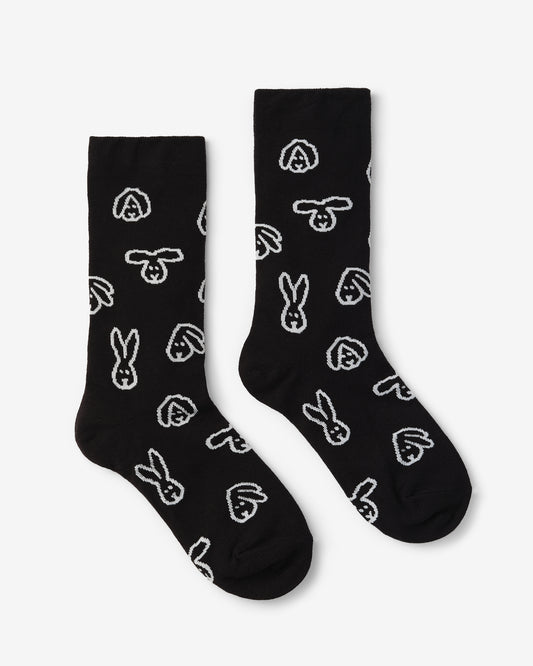 BUNNY BUNNY SOCKS - BLACK