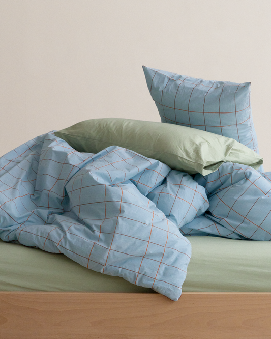 TILE PALE BLUE DUVET COVER