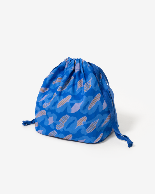 CORN FIELD STRING POUCH - BLUE