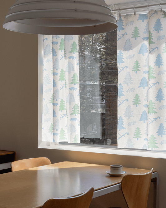 NORTH LAND WINDOW CURTAIN - BLUE & GREEN