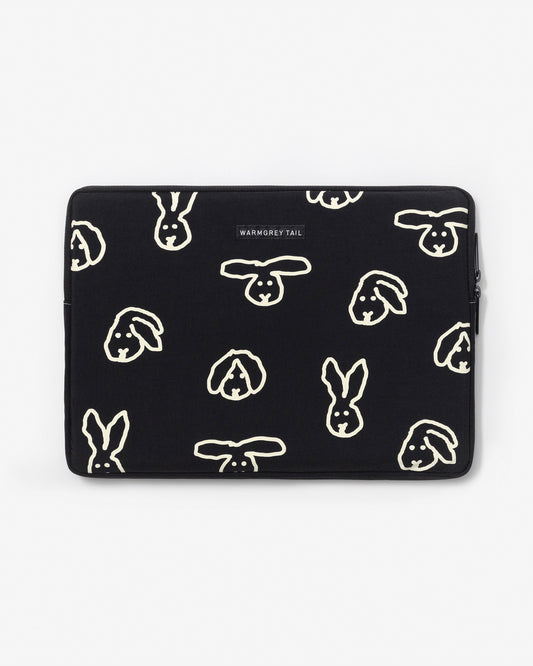 LAPTOP/TABLET NYLON POUCH - BUNNY BUNNY BLACK