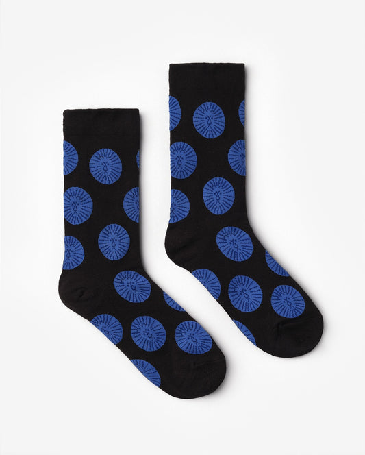 LION SOCKS - BLUE BLACK
