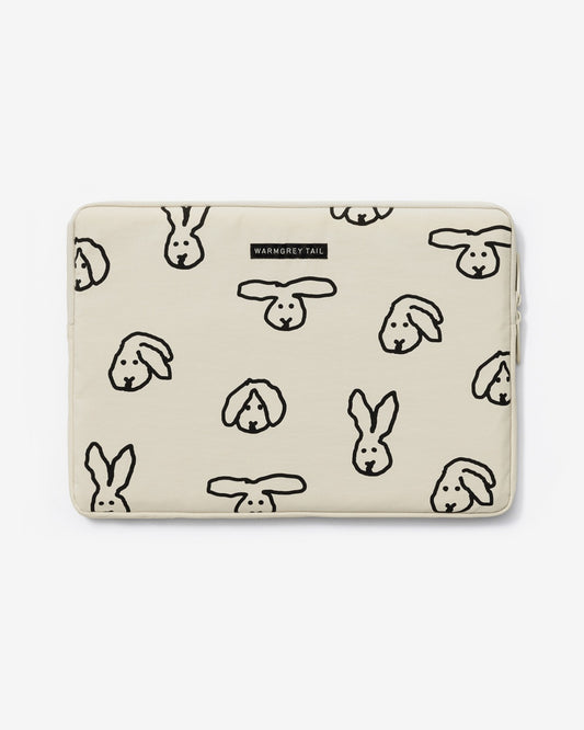 LAPTOP/TABLET NYLON POUCH - BUNNY BUNNY CREAM