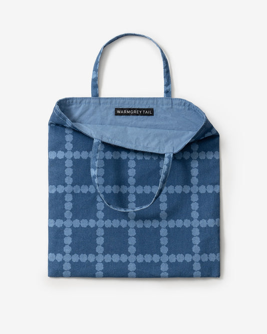 BLOSSOM CHECK MINI BAG - DENIM BLUE