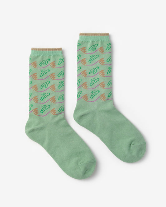 FLYING TURTLES SOCKS - MINT
