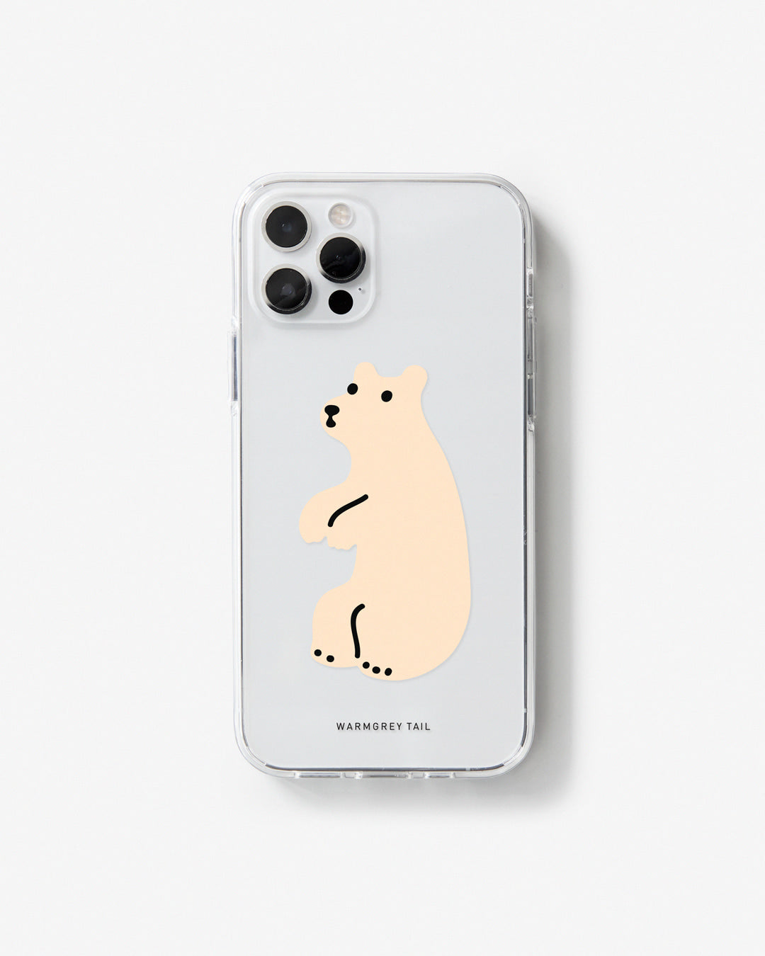 HUGGY BEAR - CREAM CLEAR PHONE CASE