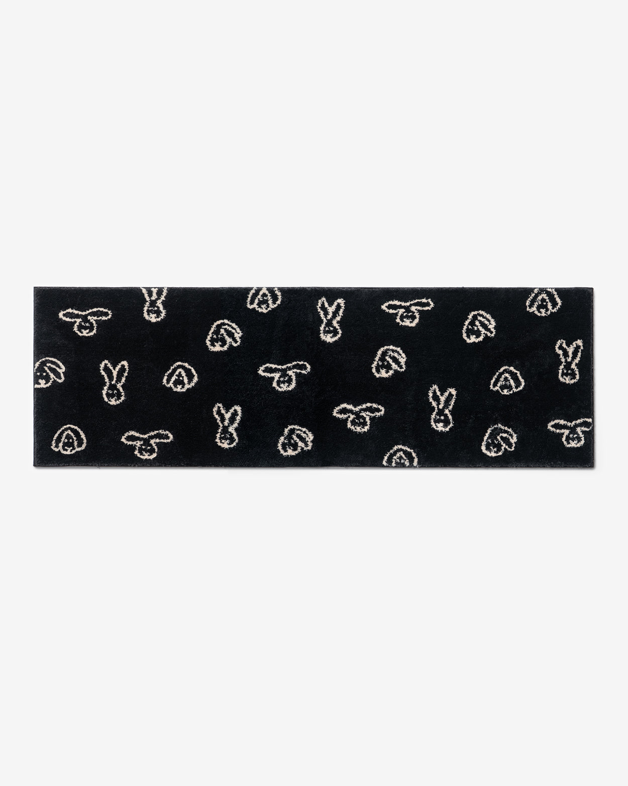 BUNNY BUNNY RUG - BLACK (140x45cm)