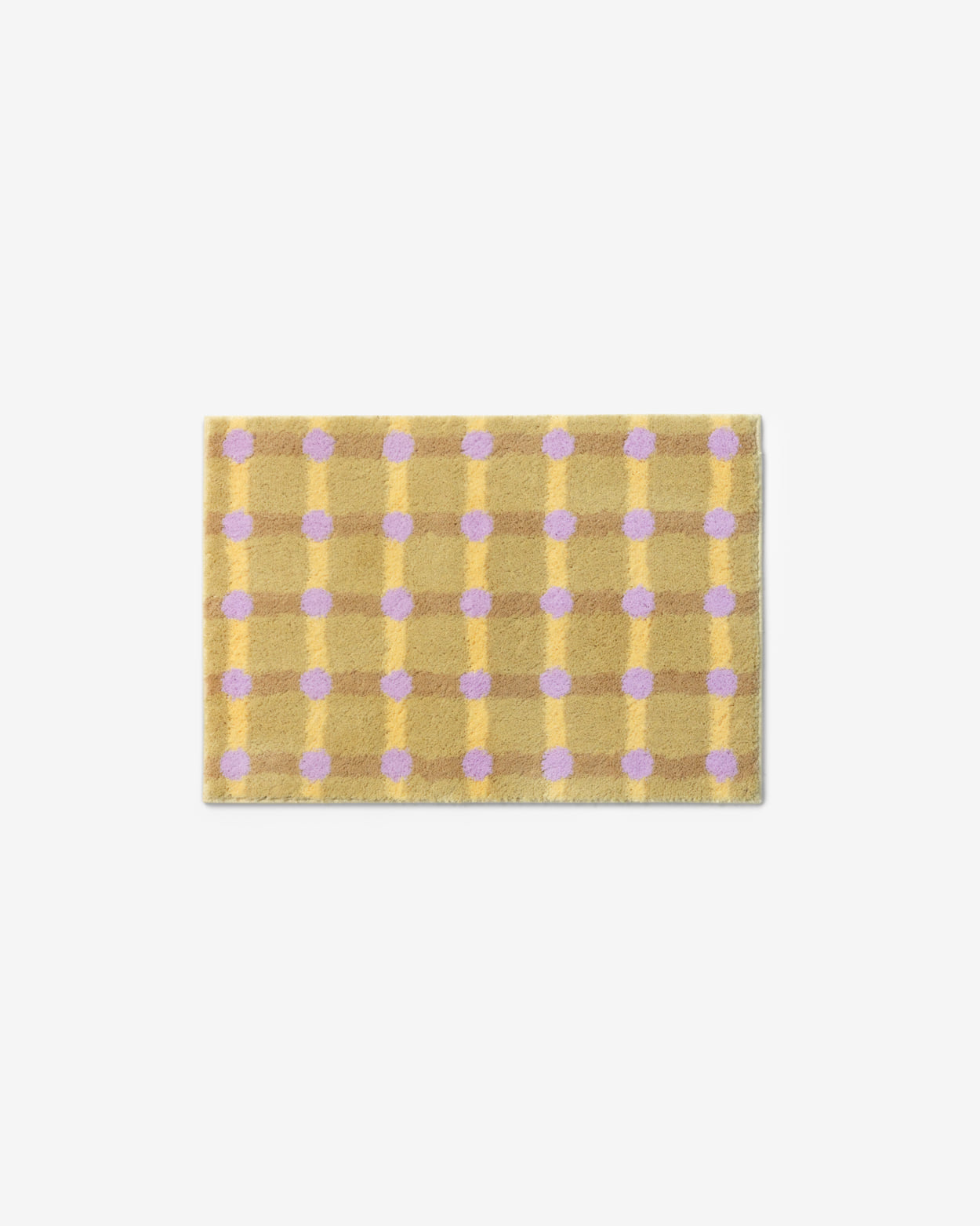 DOT CHECK RUG - LAVENDER ON SAND 65x45