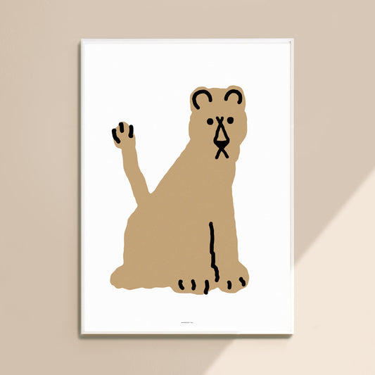 LIONESS WHITE POSTER