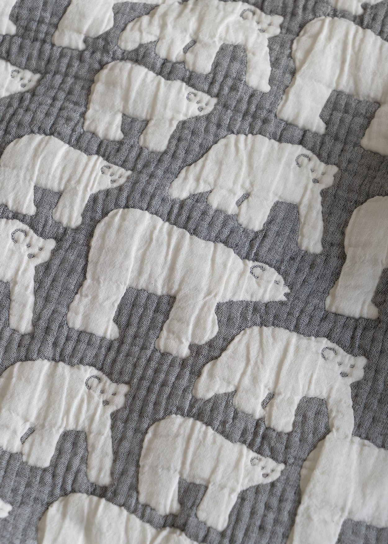 POLAR BEARS CUSHION COVER 5050 - WARMGREY