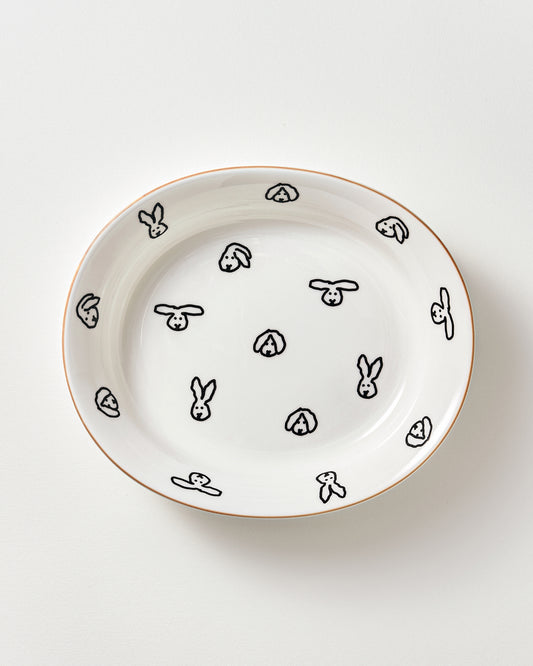 BUNNY BUNNY OVAL BOWL