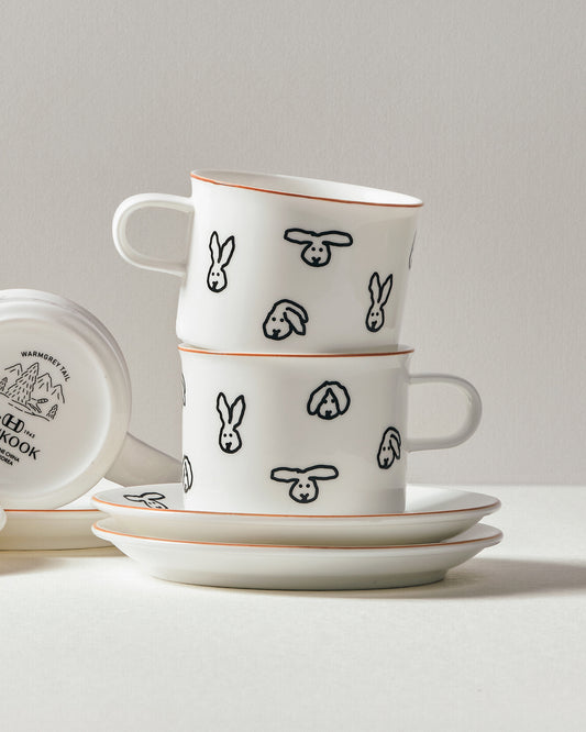 BUNNY BUNNY MUG & SAUCER 2P