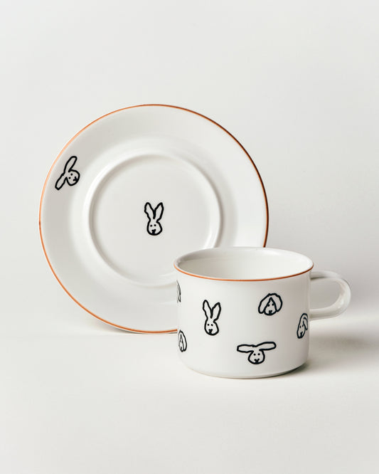 BUNNY BUNNY MUG & SAUCER 2P