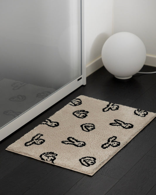 BUNNY BUNNY DOOR MAT - CREAM (65x45cm)