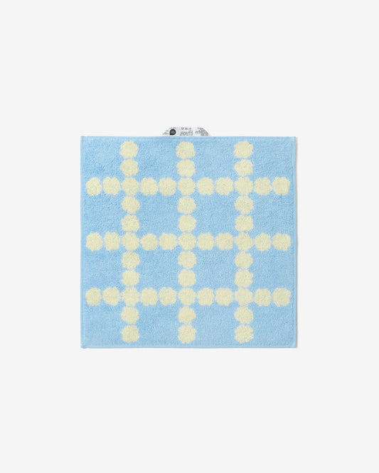 BLOSSOM CHECK HAND TOWEL - SKY BLUE