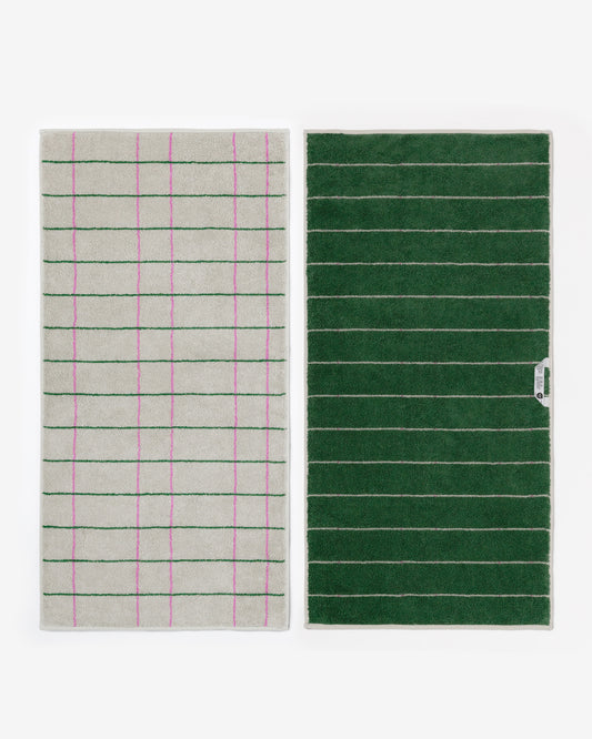 TILE FACE TOWEL - GREY