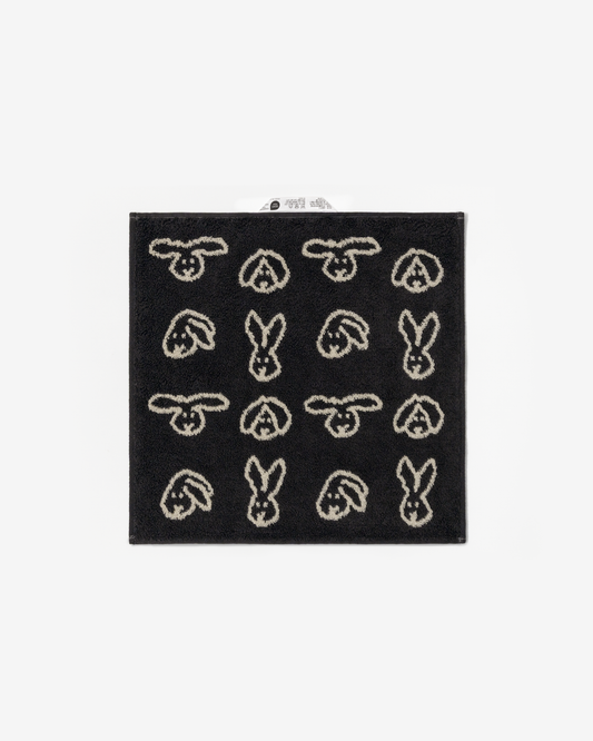 BUNNY BUNNY HAND TOWEL - BLACK