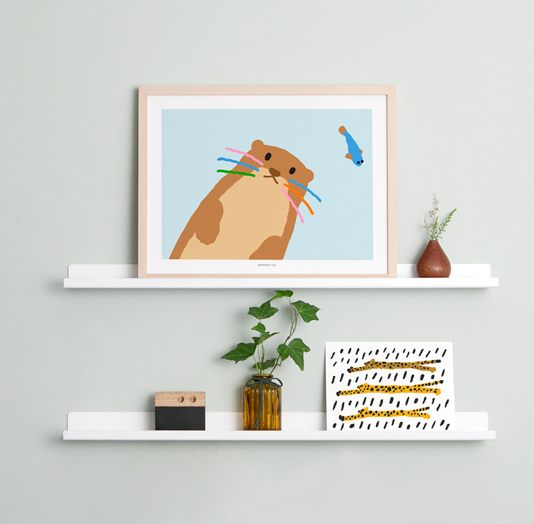 OTTER LIGHT BLUE POSTER