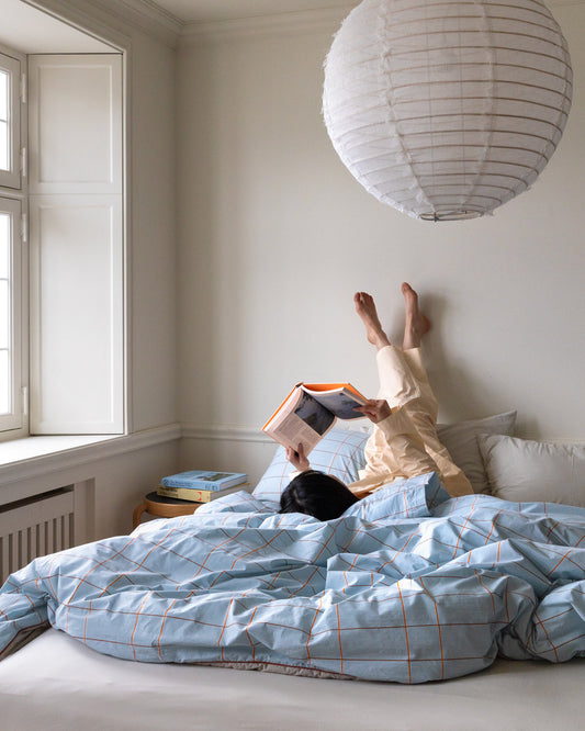 TILE PALE BLUE PILLOW CASE (2size)