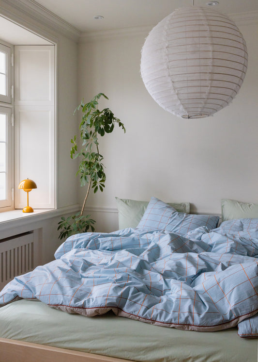 TILE PALE BLUE PILLOW CASE (2size)