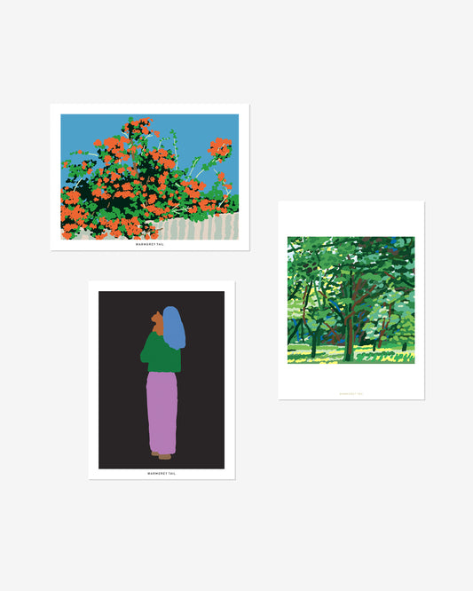 FLOWER FENCE POSTCARD