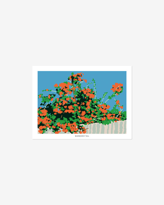 FLOWER FENCE POSTCARD