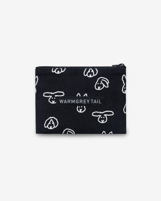 BUNNY BUNNY FLAT POUCH - BLACK (2size)