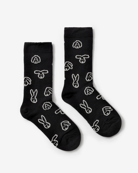 BUNNY BUNNY SOCKS - BLACK