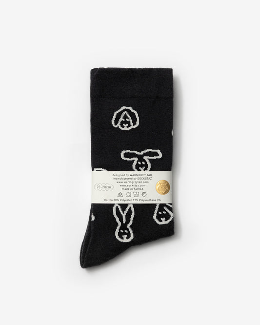 BUNNY BUNNY SOCKS - BLACK
