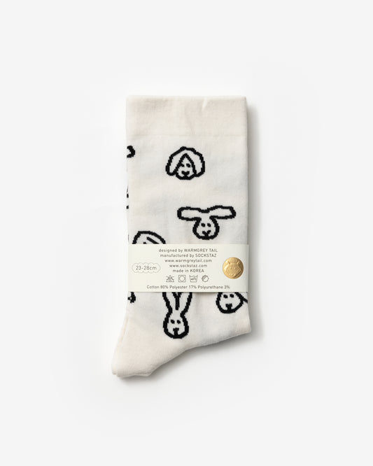 BUNNY BUNNY SOCKS - CREAM