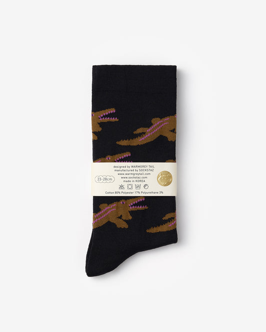 CROCODILE SOCKS - BLACK