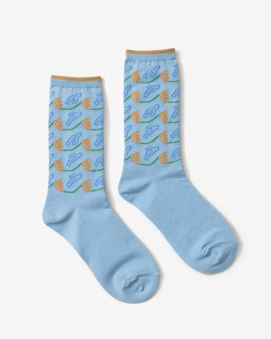 FLYING TURTLES SOCKS - BLUE