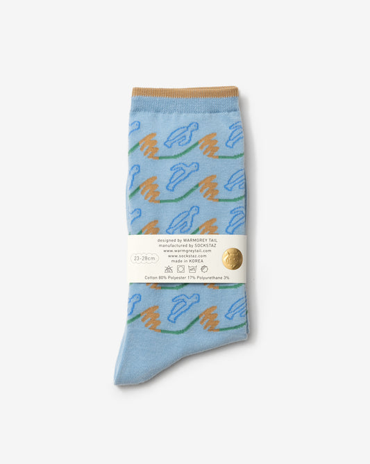 FLYING TURTLES SOCKS - BLUE