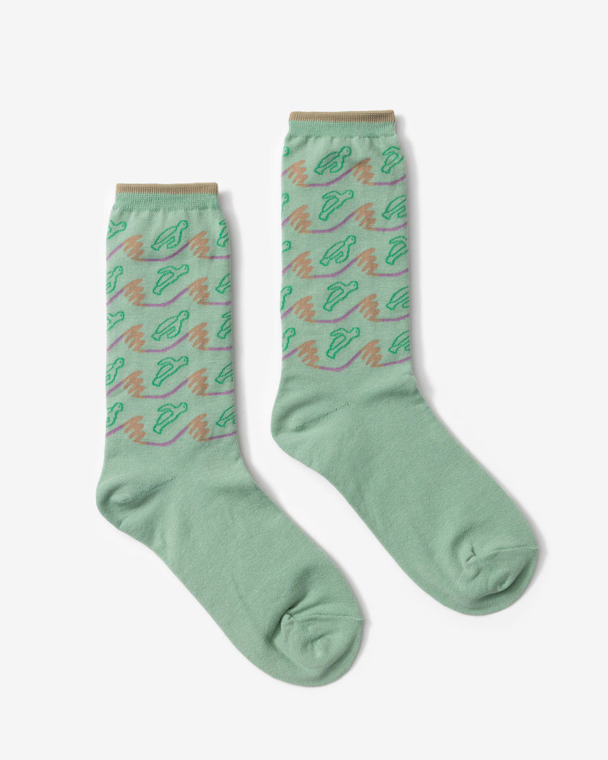 FLYING TURTLES SOCKS - MINT