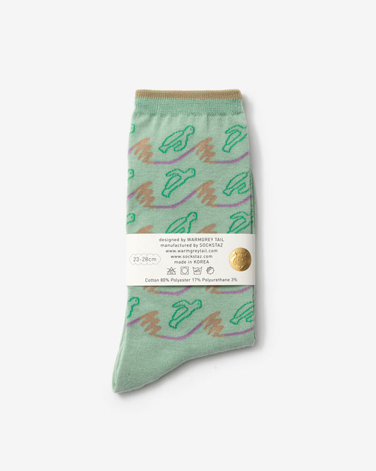 FLYING TURTLES SOCKS - MINT