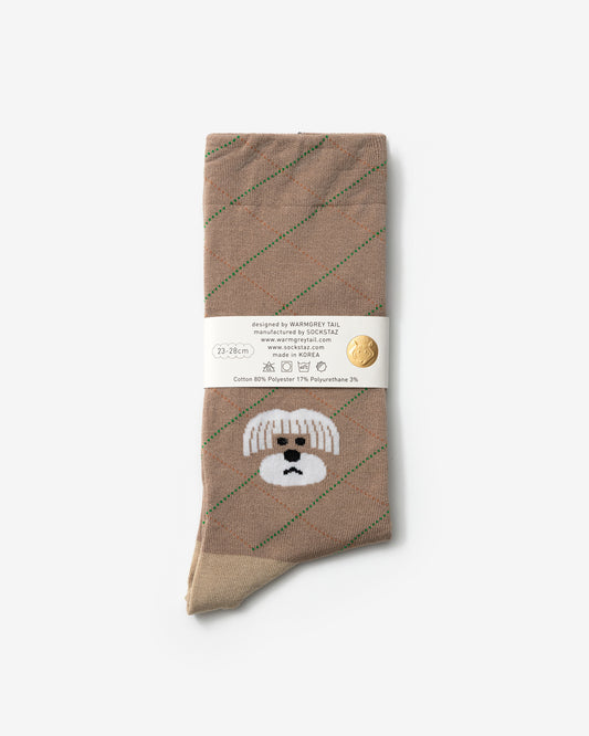 HAIR CUT SOCKS - BROWN