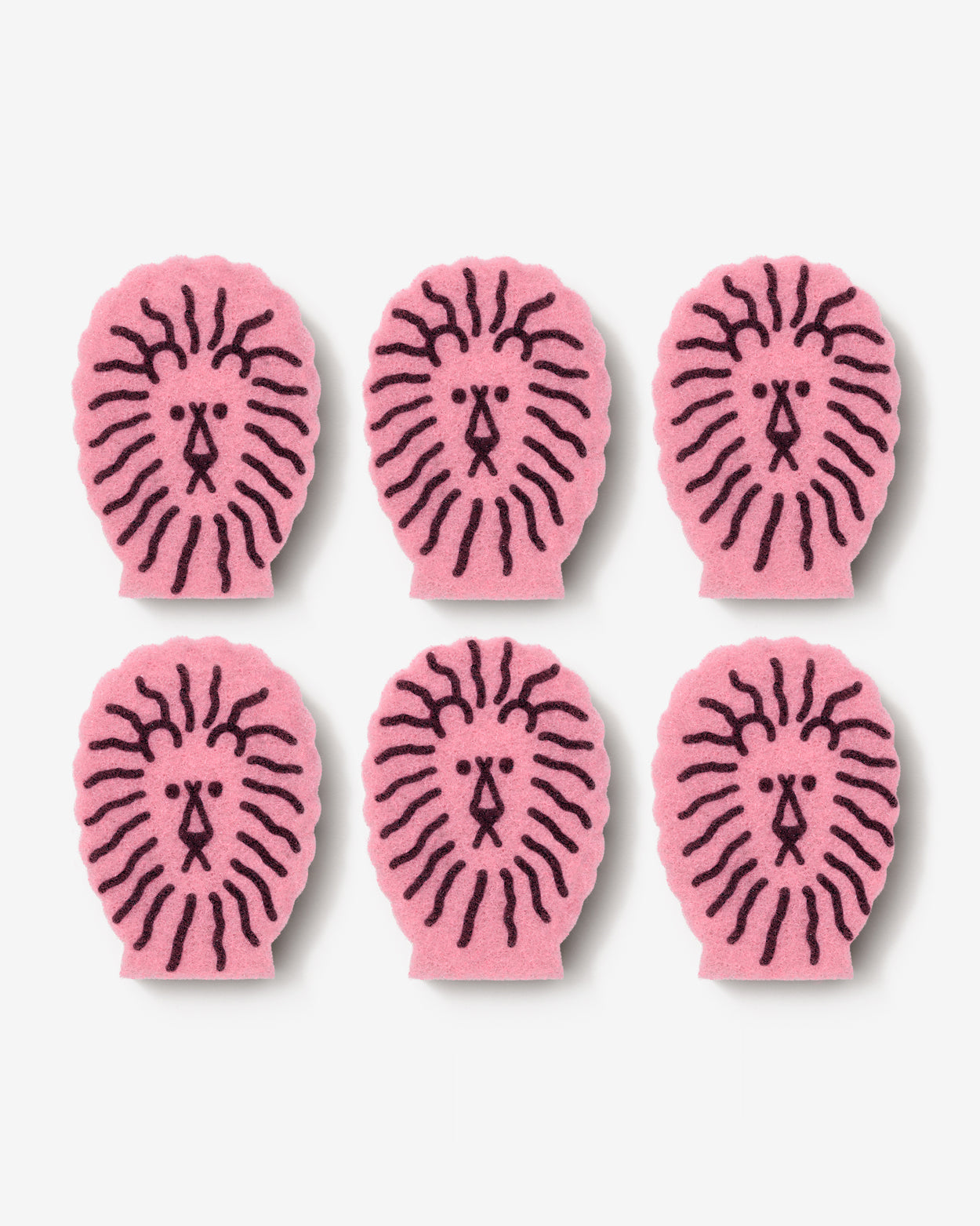 LION DISH SPONGE 4P SET