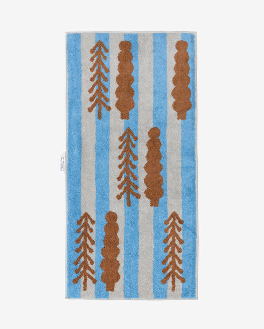 TREES FACE TOWEL - BROWN