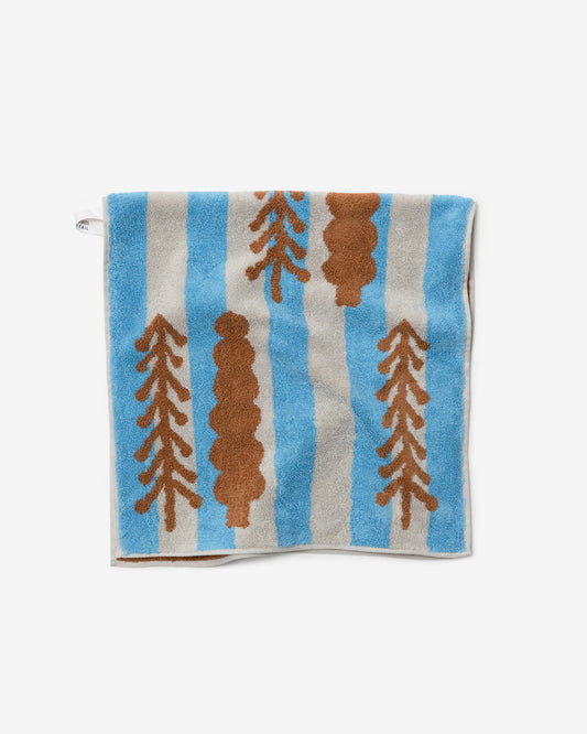 TREES FACE TOWEL - BROWN