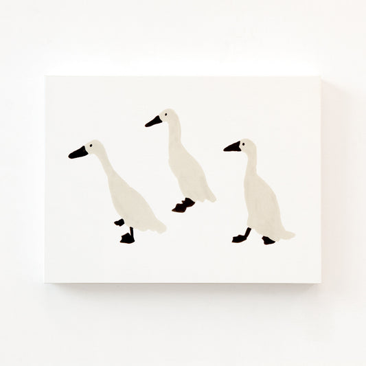 INDIAN RUNNER DUCKS CANVAS