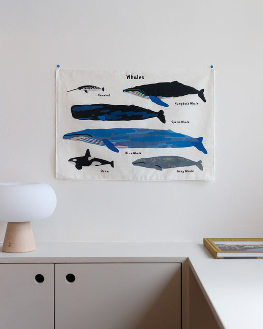 WHALES SMALL FABRIC