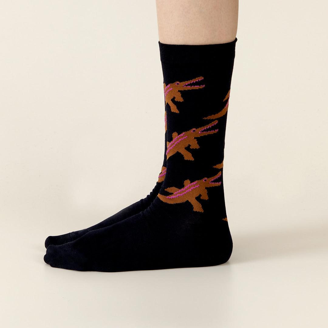 CROCODILE SOCKS - BLACK