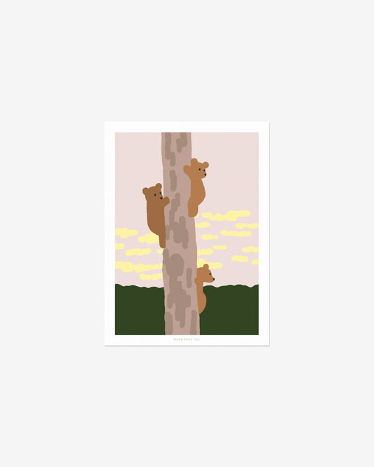 TREE & BEARS POSTCARD
