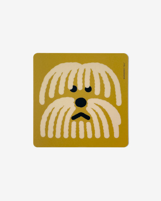 FLUFFY DOG MOUSE PAD - DARK YELLOW