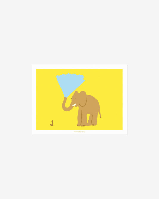 ELEPHANT SHOWER POSTCARD