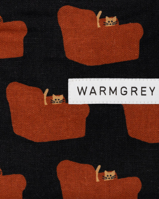 ARMCHAIR FLAT POUCH - RED ON BLACK (2size)