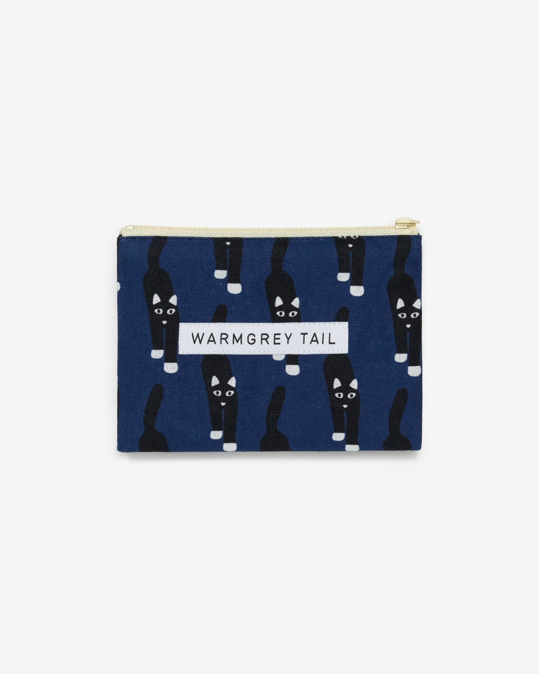 CAT COMING FLAT POUCH - NAVY (2size)